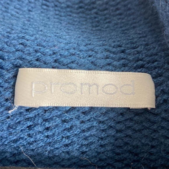 Promod Blue Open Front Cardigan Knit Acrylic/Wool Blend Medium - Picture 2 of 7